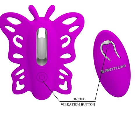 Мультифункциональный вибростимулятор на пульте управления Pretty Love Katherine Violet, BI-014849W, Фиолетовый