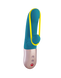 Картинка Мини-вибратор со стимуляцией клитора и силиконовой лентой Fun Factory AMORINO голубой интим магазин Эйфория