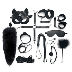Набір Art of Sex - Maxi BDSM Set Leather, 13 предметів, натуральна шкіра, Чорний