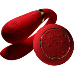 Вибратор для пар с пультом ZALO FANFAN, набор цвет: красный ZALO (США)