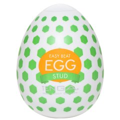 Мастурбатор-яйце Tenga Egg Stud із шестикутними виступами