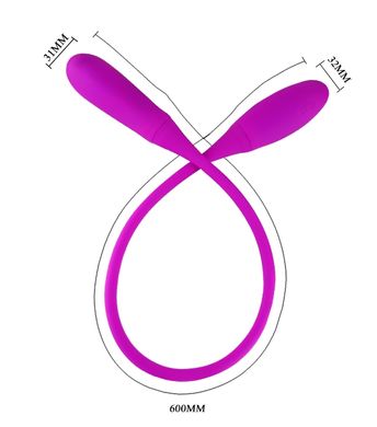 Гнучкий вібростимулятор унісекс PRETTY LOVE-Snaky Vibe, BI - 014327-3, Фиолетовый