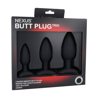 Набор анальных пробок Nexus Butt Plug Trio, Черный