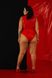 Картинка Лакированный комбидресс красный “Дерзкая Стелла” XL, молния на все тело интим магазин Эйфория