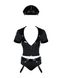 Картинка фото Еротичний костюм поліцейського Obsessive Police set S/M, black, топ, шорти, кепка, пояс, портупея інтим магазин Ейфорія