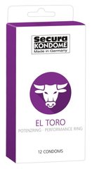 Прозрачные презервативы Secura El Toro с прочным кольцом, 12 шт.