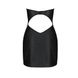 Картинка Мини-платье из экокожи CELINE CHEMISE black S/M — Passion: шнуровка, трусики в комплекте интим магазин Эйфория