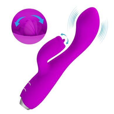 Преміум вібратор з кліторальним язичком Pretty Love "DOREEN" BI-014754, Фиолетовый