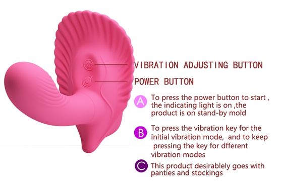 Вібробабочка з стимулятором клітора PRETTY LOVE - Powerful Shell Stimulator, BI-014368-3, Рожевий