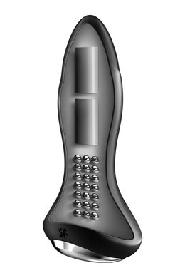 Анальная смарт вибропробка с жемчужным массажем Satisfyer Rotator Plug 1+ Black