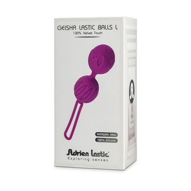 Вагінальні кульки Adrien Lastic Geisha Lastic Balls BIG Violet (L), діаметр 4 см, вага 90 гр