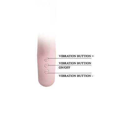 Перезаряжаемый вибратор с клиторальным стимулятором PRETTY LOVE "SELENE" BI-014513-1, Розовый