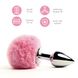 Картинка фото Анальна пробка FeelzToys - Bunny Tails Butt Plug Pink інтим магазин Ейфорія