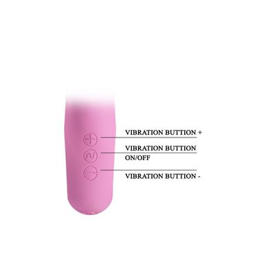 Перезаряжаемый вибратор с клиторальным стимулятором PRETTY LOVE "CANROL" BI-014542-1, Розовый