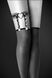 Картинка фото Гартер на ногу Bijoux Pour Toi - WITH HEART AND SPIKES Black, сексуальна підв'язка з сердечком інтим магазин Ейфорія
