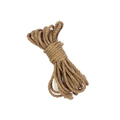 Джутовая веревка BDSM 8 метров, 6 мм, цвет натруальный
