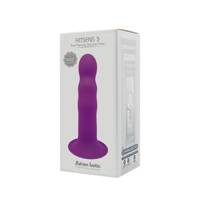 Дилдо з присоскою Adrien Lastic Hitsens 3 Purple, відмінно для страпона, діаметр 4,1 см, довжина 18,