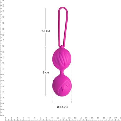 Вагинальные шарики Adrien Lastic Geisha Lastic Balls Mini Magenta (S), Пурпурно-красный