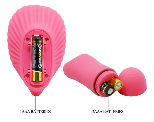 Вибробабочка с стимулятором клитора PRETTY LOVE - Powerful Shell Stimulator , BI-014368W-3, Розовый