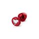 Анальна пробка Diogol Anni R Heart Red: Кристал 30мм, з кристалом Swarovsky у вигляді сердечка, Червоний