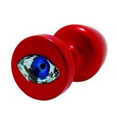 Анальна пробка Diogol Anni R Eye Red Кристал 30 мм, кристал Swarovski у вигляді ока, Червоний