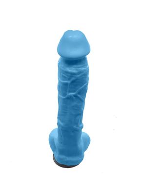Крафтовое мыло-член с присоской Чистый Кайф Blue size XL, Голубой