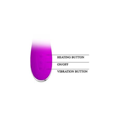 Вібратор з кліторальним стимулятором і функцією нагріву Pretty Love-Wilbur, BI-014588, Фиолетовый