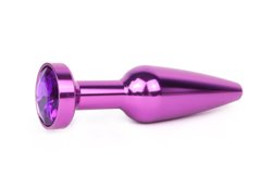 ВТУЛКА АНАЛЬНАЯ ФИОЛЕТОВАЯ, L 113 мм D 29 мм, вес 100г, цвет кристалла фиолетовый, Фиолетовый