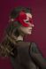 Картинка фото Маска кішечки Feral Feelings - Kitten Mask, натуральна шкіра, червона інтим магазин Ейфорія