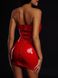 Картинка Платье лакированное красное “Соблазнительница Марго” L, молния на всю длину сзади интим магазин Эйфория