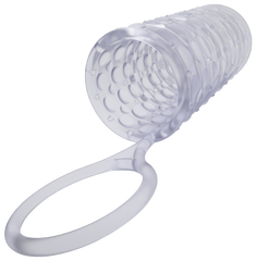 Насадка на член Dorcel Mr Reverse XL с кольцом для мошонки, стимулирующий рельеф, Полупрозрачный