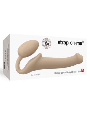 Безремінний страпон Strap-On-Me Flesh M, повністю регульований, діаметр 3,3 см