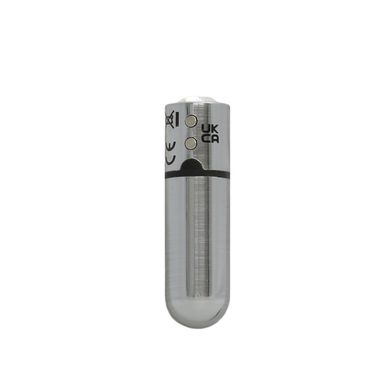 Вибропуля PowerBullet - First-Class Bullet 2.5" with Key Chain Pouch, Silver, Серебристый