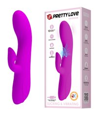Вібратор з вакуумною стимуляцією клітора Pretty Love-Massage, BI - 014395, Фиолетовый