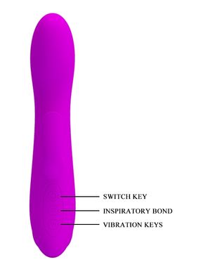 Вібратор з вакуумною стимуляцією клітора Pretty Love-Massage, BI - 014395, Фиолетовый