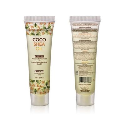 Органічна кокосова олія каріте (ши) для тіла EXSENS Coco Shea Oil 100 мл, сертифікат ECOCERT