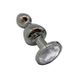 Картинка фото Металева анальна пробка Wooomy Lollypop Double Ball Metal Plug L, діаметр 3,5 см, довжина 10,5 см інтим магазин Ейфорія