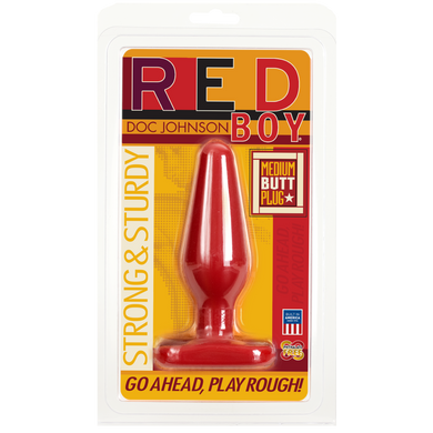 Анальна пробка Doc Johnson Red Boy - Medium 5.5 Inch, макс. діаметр 4 см