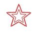 Картинка фото Прикраса для грудей MIMI зі стразами - Зірка - Червоний інтим магазин Ейфорія