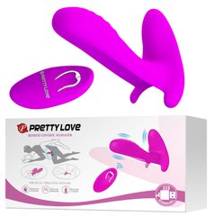 Вибробабочка с стимулятором клитора PRETTY LOVE - Remote Control Massager, BI-014850W, Фиолетовый