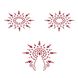 Картинка фото Пестіс з кристалів Petits Joujoux Gloria set of 3 - Red, прикраса на груди та вульву інтим магазин Ейфорія