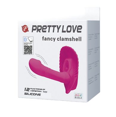 Стимулятор клітора PRETTY LOVE - FANCY CLAMSHELL APP, BI-014369HP, Рожевий