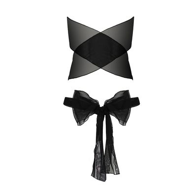Комплект білизни AMORE SET black - Passion: стрінги і ліф у вигляді подарункової стрічки з бантом
