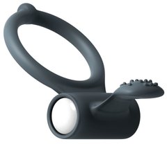 Эрекционное кольцо Dorcel Power Clit Black V2 с вибрацией, Черный