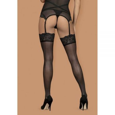 Панчохи чорний Obsessive Bondea stockings black S / M