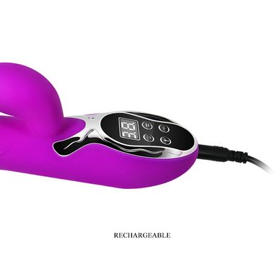Вибратор с клиторальным стимулятором и функцией нагрева PRETTY LOVE - DIGI FIRE, BI-014170, Фиолетовый