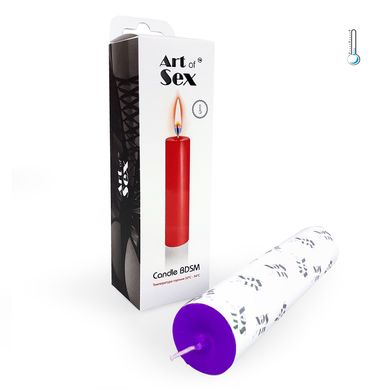 Фиолетовая свеча восковая Art of Sex size M 15 см низкотемпературная