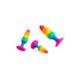 Картинка фото Силіконова анальна пробка Wooomy Hiperloo Silicone Rainbow Plug S, діаметр 2,4 см, довжина 9 см інтим магазин Ейфорія