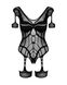 Картинка фото Нейлоновий бодістокінг з імітацією гартер Obsessive Bodystocking G334 S/M/L, black, з доступом інтим магазин Ейфорія