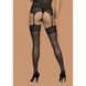 Картинка Чулки черный Obsessive Bondea stockings black L/XL интим магазин Эйфория
